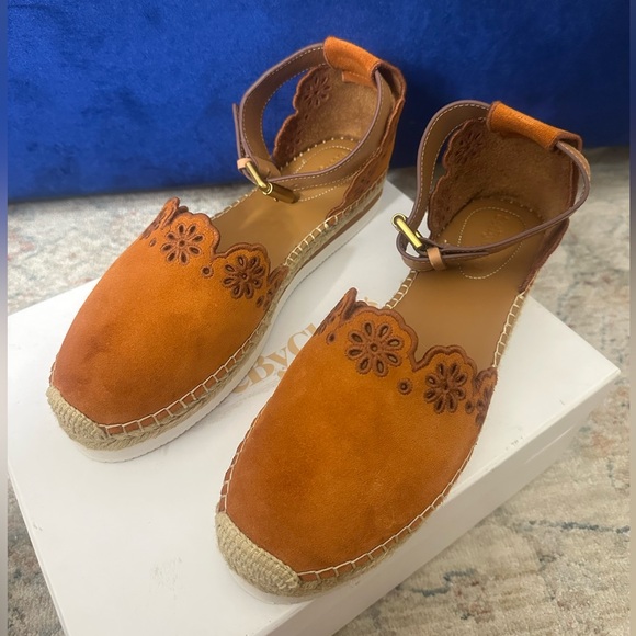 See by Chloe Scalloped Espadrille Sandals - Picture 1 of 6